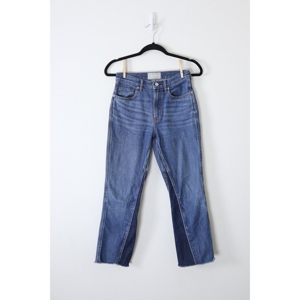 Everlane Size 26 Crop The Cheeky Bootcut Jean Medium Blue Denim - Picture 2 of 12